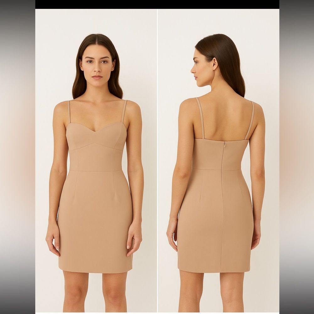 Fornarina Elegant Nude Spaghetti Strap Dress, S